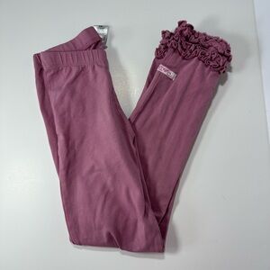 Pink Ruffled Kids Leggings